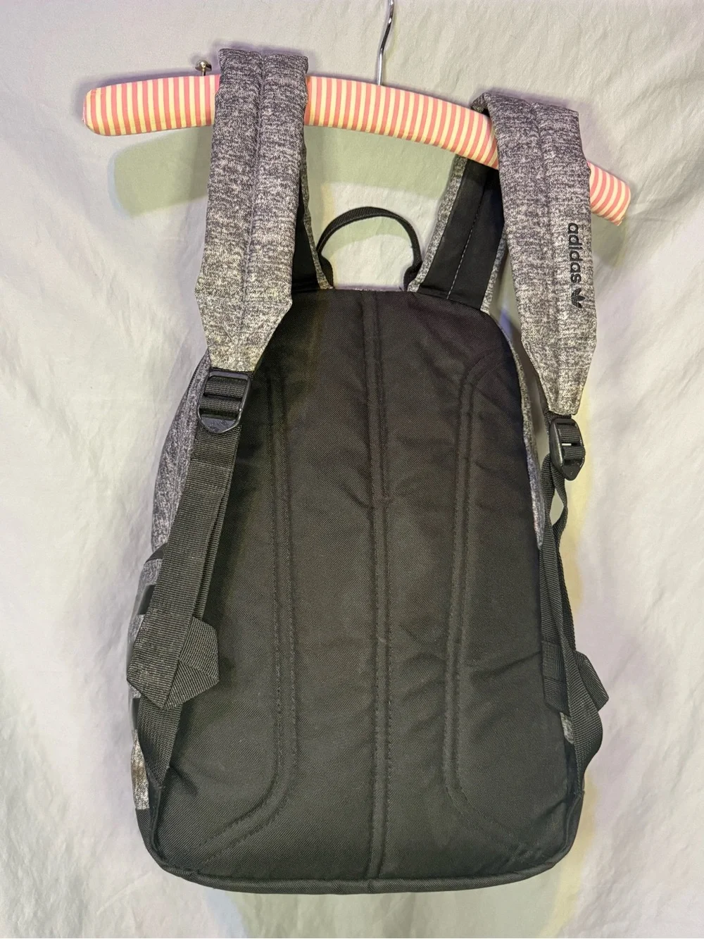 adidas Grey Heather Backpack with Black Accents